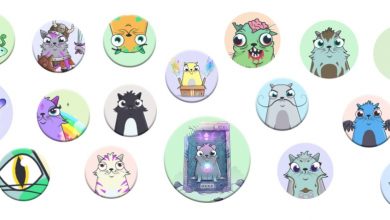 CryptoKitties NFT tokens on its official website
