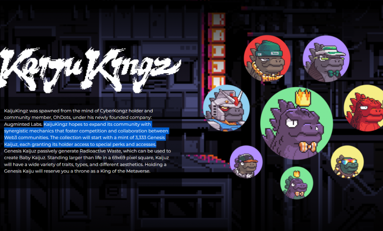 Kaiju Kingz NFT homepage