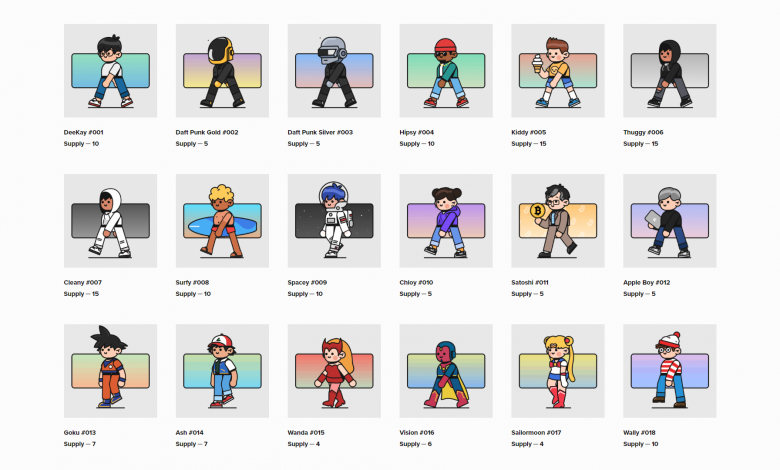LetsWalk NFT avatars from the homepage