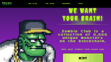 ZombieClub NFT homepage