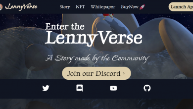 The Lenny Collection NFT homepage