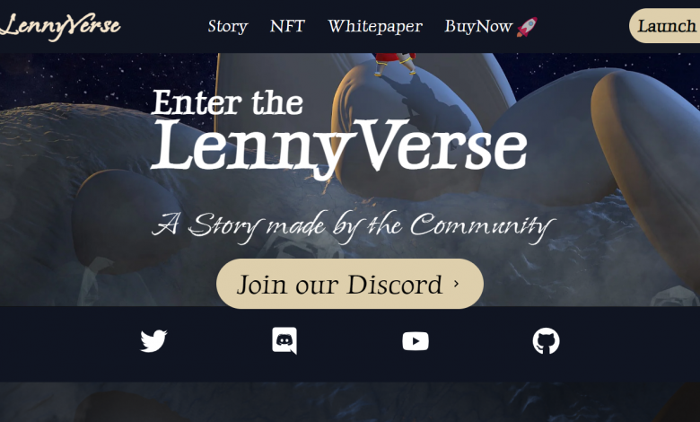 The Lenny Collection NFT homepage