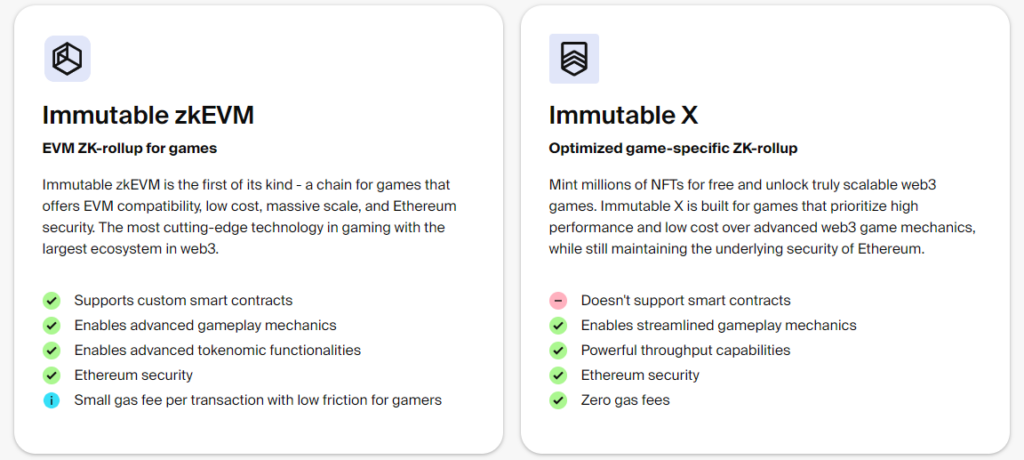 immutable and immutable x